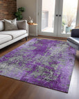 Addison Rugs Naelira Purple Washable Indoor-Outdoor Rug