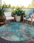 Addison Rugs Naelira Teal Washable Indoor-Outdoor Rug