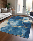 Addison Rugs Naelius Blue Washable Indoor-Outdoor Rug