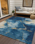 Addison Rugs Naelius Blue Washable Indoor-Outdoor Rug