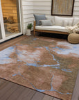 Addison Rugs Naelius Orange Washable Indoor-Outdoor Rug