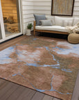 Addison Rugs Naelius Orange Washable Indoor-Outdoor Rug