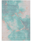 Addison Rugs Naelius Teal Washable Indoor-Outdoor Rug
