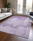 Addison Rugs Naelon Purple Washable Indoor-Outdoor Rug