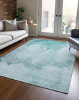Addison Rugs Naelon Teal Washable Indoor-Outdoor Rug