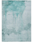 Addison Rugs Naelon Teal Washable Indoor-Outdoor Rug
