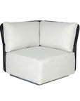Naples White Fabric Outdoor Modular Corner
