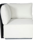 Naples White Fabric Outdoor Modular Corner