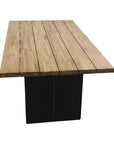 Naples Wood Top Outdoor Dining Table-Outdoor Dining Tables-LH Imports-LOOMLAN