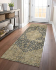 LOOMLAN Rugs Naraxa Gray Washable Indoor-Outdoor Rug