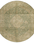 LOOMLAN Rugs Naraxa Green Washable Indoor-Outdoor Rug