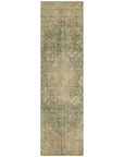 LOOMLAN Rugs Naraxa Green Washable Indoor-Outdoor Rug