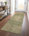 LOOMLAN Rugs Naraxa Green Washable Indoor-Outdoor Rug