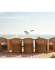 Sunset West Natural Teak Outdoor Dining Table