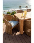 Sunset West Natural Teak Outdoor Dining Table