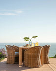 Sunset West Natural Teak Outdoor Dining Table