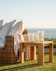 Sunset West Natural Teak Rectangular Outdoor End Table
