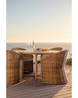Sunset West Natural Teak Round Outdoor Dining Table