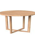 Sunset West Natural Teak Round Outdoor Dining Table