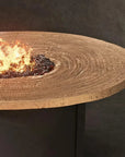 Nature's Wood Round Firepit Table-Outdoor Fire Tables-Castelle-LOOMLAN