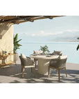 SUNPAN Nicolette Concrete Outdoor Round Dining Table