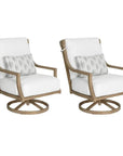 Castelle Nicoya High Back Swivel Rocking Lounge Chair with Sunbrella Cushions