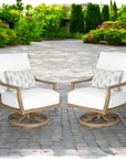Castelle Nicoya High Back Swivel Rocking Lounge Chair with Sunbrella Cushions