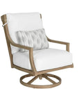 Castelle Nicoya High Back Swivel Rocking Lounge Chair with Sunbrella Cushions