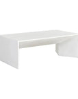Nomad Concrete Outdoor Rectangular Coffee Table-Outdoor Coffee Tables-SUNPAN-White-LOOMLAN