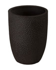 Emissary Notch Matte Black Ceramic Outdoor Planter