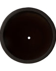 Emissary Notch Matte Black Ceramic Outdoor Planter