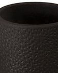 Emissary Notch Matte Black Ceramic Outdoor Planter