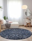 Addison Rugs Ocean Ripples Blue Washable Indoor-Outdoor Rug