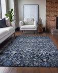 Addison Rugs Ocean Ripples Blue Washable Indoor-Outdoor Rug