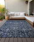 Addison Rugs Ocean Ripples Blue Washable Indoor-Outdoor Rug