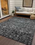 Addison Rugs Ocean Ripples Grey Washable Indoor-Outdoor Rug