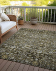Addison Rugs Ocean Ripples Mocha Washable Indoor-Outdoor Rug