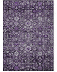 Addison Rugs Ocean Ripples Purple Washable Indoor-Outdoor Rug