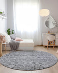 Addison Rugs Ocean Ripples Silver Washable Indoor-Outdoor Rug