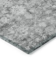 Addison Rugs Ocean Ripples Silver Washable Indoor-Outdoor Rug