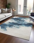 Addison Rugs Oelir Blue Washable Indoor-Outdoor Rug