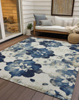Addison Rugs Oelira Blue Washable Indoor-Outdoor Rug