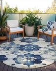 Addison Rugs Oelira Blue Washable Indoor-Outdoor Rug