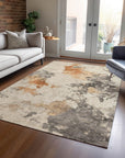 Addison Rugs Oelius Orange Washable Indoor-Outdoor Rug
