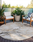 Addison Rugs Oelon Ivory Washable Indoor-Outdoor Rug
