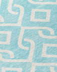 Addison Rugs Offset Stripes Aqua Washable Indoor-Outdoor Rug