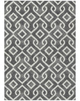 Addison Rugs Offset Stripes Black Washable Indoor-Outdoor Rug