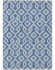 Addison Rugs Offset Stripes Blue Washable Indoor-Outdoor Rug