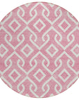 Addison Rugs Offset Stripes Blush Washable Indoor-Outdoor Rug