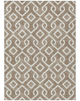 Addison Rugs Offset Stripes Brown Washable Indoor-Outdoor Rug